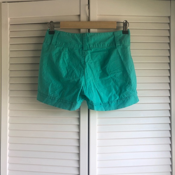 Teal green high waisted shorts. Size small/23/24 - Picture 3 of 3